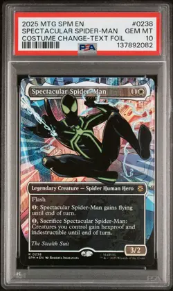 2025 MAGIC THE GATHERING MARVEL'S SPIDER-MAN #0238 SPECTACULAR SPIDER-MAN PSA 10 - Image 1
