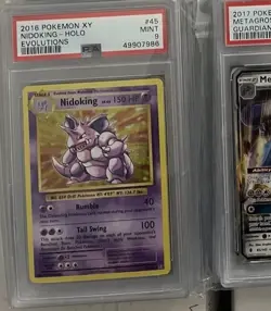 Pokemon Nidoking TCG Holo Rare Card 45/108 XY Evolutions PSA 9 - Image 1