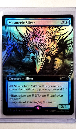 2022 MTG Magic the Gathering Secret Lair Drop Foil Mesmeric Sliver Extended Art - Image 1