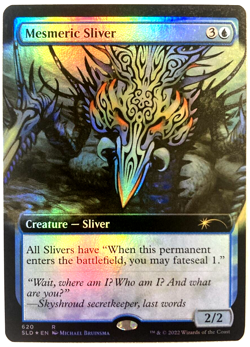 MTG Mesmeric Sliver *EXTENDED ART FOIL* Secret Lair 620 NM - Image 1