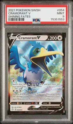 2021 Pokemon SWSH Cramorant v Shining Fates #054 PSA 9 - Image 1