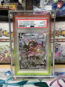 Pokemon 2021 Rayquaza VMAX 218/203 Alt Art Evolving Skies GEM MINT PSA 10 - Image 1