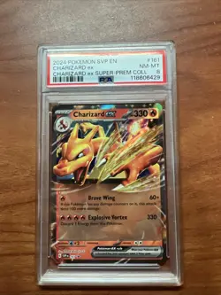 2024 Pokemon SV Black Star Promos SVP EN Charizard ex #161 PSA 8 - Image 1