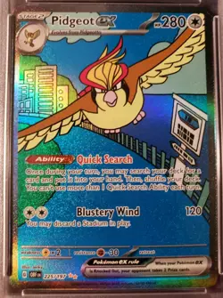 2023 Pidgeot ex 225/197 Sv03: Obsidian Flames SIR Holo PSA 10 Gem Mint - Image 2