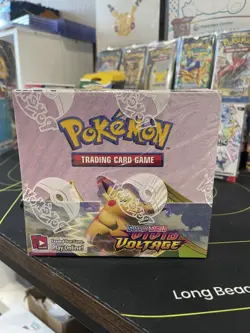 Pokemon TCG Sword & Shield Vivid Voltage Booster Box FACTORY SEALED NEW w/ CASE - Image 1