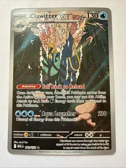 2025 Pokemon Mega Evolution Clawitzer Illustration Rare #141/132 - Image 1