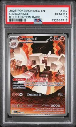 2025 POKEMON MEG EN-MEGA EVOLUTION ILLUSTRATION RARE #147 GARGANACL PSA 10 - Image 1