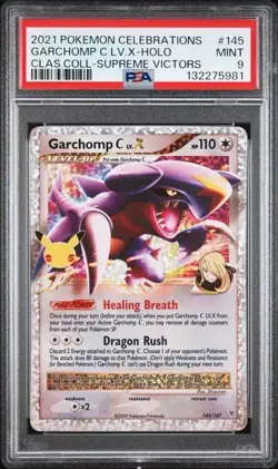 2021 Pokemon Celebrations #145 Garchomp C LV.X Holo Classic Collection PSA 9 - Image 1