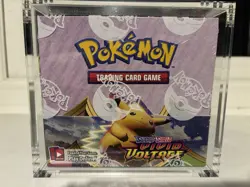 Pokemon TCG Sword & Shield Vivid Voltage Booster Box Sealed - Acrylic Case - Image 1