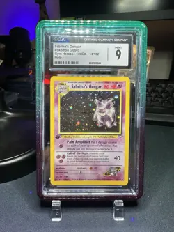 2000 Sabrina’s Gengar 14/132 First Edition Gym Heroes CGC 9 Mint New Label - Image 1