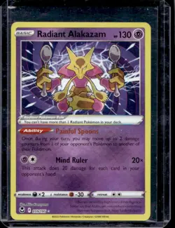 2022 Pokemon SWSH Silver Tempest Radiant Alakazam #059/195 - Image 1