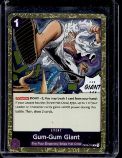 2024 One Piece Emperors in the New World Gum-Gum Giant Rare #OP09-078 - Image 1