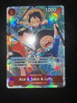 Ace & Sabo & Luffy Alt Art OP13-007 Carrying On His Will One Piece TCG - Image 1