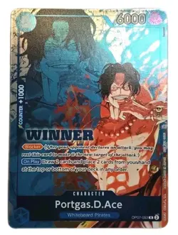 One Piece Portgas.D.Ace Winner Pack 2024 OP07-053 One Piece Promo Foil - Image 1