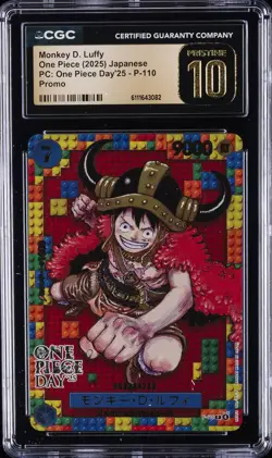 2025 ONE PIECE JPN PC: ONE PIECE DAY '25 PROMO MONKEY D. LUFFY CGC 10 PRISTINE - Image 1