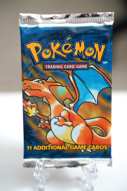 Pokemon TCG Base Set Unlimited Booster Pack Charizard Art WOTC Sealed - Image 1