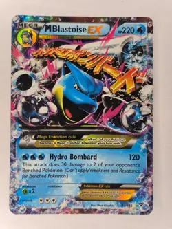 Pokemon TCG M Blastoise EX XY Base Set Holo Card 30/146 Ultra Rare LP - Image 1