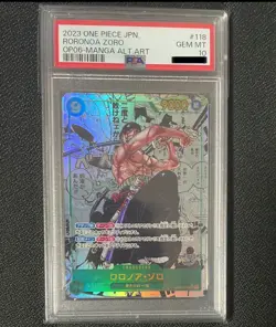 PSA 10 Roronoa Zoro OP06-118 SEC Comic Parallel Manga Japanese ONE PIECE Card - Image 1