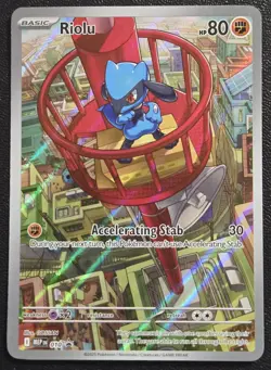 Pokemon TCG: Mega Evolution - Riolu (ETB Black Star Promo) MEP-010 Full Art - Image 1