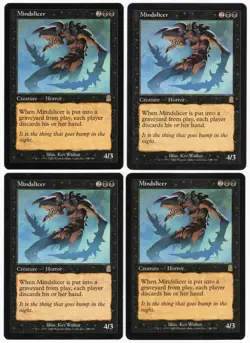 Mindslicer x4 4x 2001 Odyssey PLAYSET Black Rare Creature MTG SP - NM AZ1 - Image 1