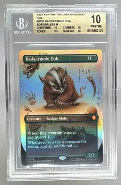BGS 10 BADGERMOLE CUB 2025 Magic The Gathering AVATAR LAST AIRBENDER MTG FOIL - Image 1