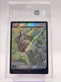 SWAMP 2023 MAGIC THE GATHERING LORD OF THE RINGS FOIL TAG 8 Q3501 - Image 1