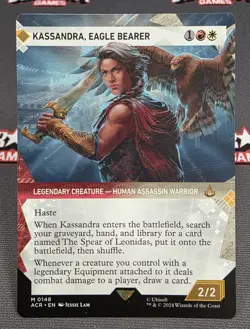 MTG Kassandra, Eagle Bearer- DAMAGED -Assassin's Creed Magic Card # 148 - Image 1