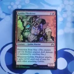 MTG: Goblin Piledriver (Magic Origins)(Rare)(Pre-Release)(Foil) - Image 1