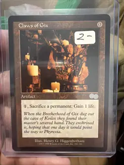 MTG Claws of Gix Urza's Saga Artifact Uncommon Card Magic the Gathering - Image 1