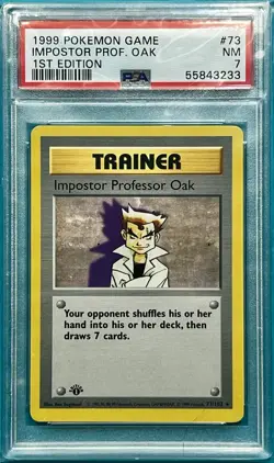 1999 Pokemon Base Set 1st Edition Imposter Professor Oak Trainer - Image 1
