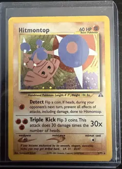 Pokemon TCG Hitmontop Neo Discovery Holo Rare - Image 1