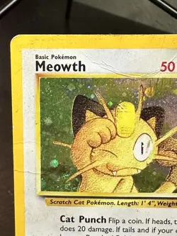 Pokemon TCG Meowth Wizards Black Star Promos 10 Holo Promo Damaged - Image 2