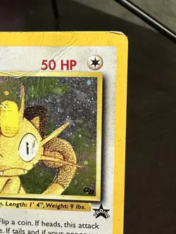 Pokemon TCG Meowth Wizards Black Star Promos 10 Holo Promo Damaged - Image 3