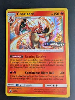 Pokemon Charizard SM158 Black Star Promo Prerelease Stamped Card Team Up 2019 - Image 1