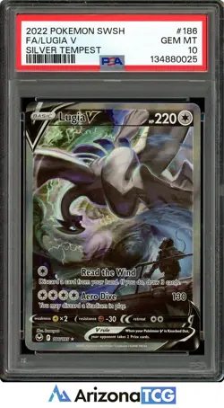 Pokemon 2022 Lugia V 186/195 Alt Art Silver Tempest GEM MINT PSA 10 - Image 1