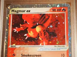 Pokemon 2003 Ruby Sapphire Magmar EX ultra rare holo card, PSA 7 - Image 2