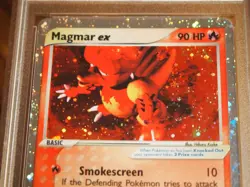 Pokemon 2003 Ruby Sapphire Magmar EX ultra rare holo card, PSA 7 - Image 3