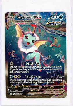 💥 Pokemon TCG Vaporeon VMAX SWSH182 (Jumbo) Black Star Promo OVERSIZED HOLO - Image 1
