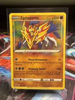 Pokemon Zamazenta TCG Holo Card 102/185 Amazing Rare - Image 1
