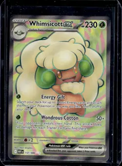 2025 Pokemon White Flare Whimsicott ex Ultra Rare #157/086 - Image 1
