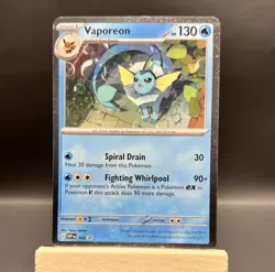 Pokemon TCG Prismatic Evolutions Vaporeon 168 Cosmos Holo Black Star Promo NM - Image 1
