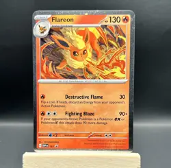 Pokemon TCG Prismatic Evolutions Flareon 167 Cosmos Holo Black Star Promo NM - Image 1