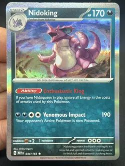 Nidoking 034/165 Holo - LP-NM - Pokemon TCG Card - Image 1