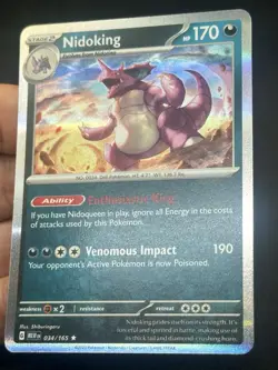 Nidoking 034/165 Holo - LP-NM - Pokemon TCG Card - Image 2