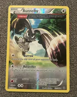BUNNELBY 121/160 XY PRIMAL CLASH REVERSE HOLO FOIL POKEMON - NEAR MINT - Image 1