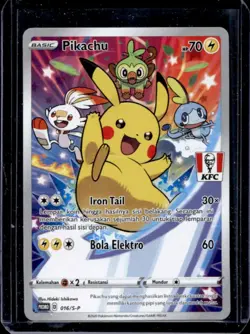 2021 Pokemon Indonesia KFC Chaki Kids Meal Pikachu Promo #016/S-P - Image 1