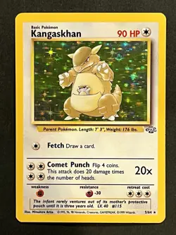 Kangaskhan Holo Rare 1999 Jungle 5/64 TCG Pokemon Vintage - Image 1