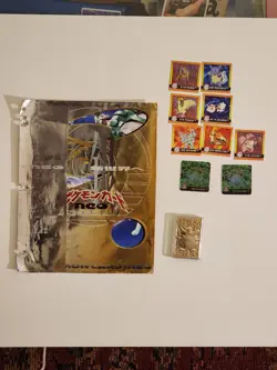 Vintage Pokemon Memorabilia Lot Neo Genesis Binder Artbox Gold Plated Cards 1999 - Image 2