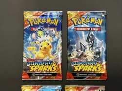 Pokemon Scarlet & Violet Surging Sparks Art Set 4 Sealed Booster Packs Lot of 4 - Image 2