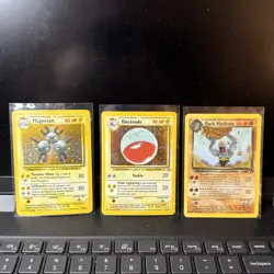 Vintage Pokemon Card Lot - 2 holo - Magneton, Electrode plus Dark Machoke - Image 1